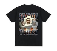 GTHBr889h Skibidi Toilet Funny T Shirt Black L