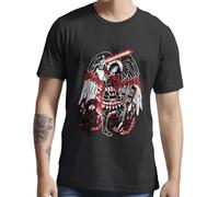 GTHBr889h St Michael The Archangel Funny Christian Catholic T-Shirt Black S