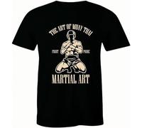 GTHBr889h The Art of Fighting Mens Martial Arts T-Shirt MMS Muay Thai Kick Boxing Black 3XL