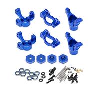 GTHELE Bloque de ruedas de aleación RC y bloques de dirección Soporte de eje y cubos de rueda hexagonal para Traxxas 1/18 LaTrax Teton Desert Prerunner Rally -Sustituye a la parte 7532 7552X