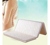 GTHTUHFD Alfombrilla portátil de triple pliegue suave y transpirable para sala de estar y dormitorio, colchón de palma de nuez de 5 cm de grosor, color blanco, grosor: 8 cm - 100 x 190 cm
