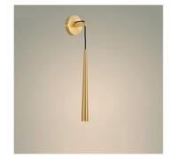 GTHTUHFD Aplique De Pared Led Nordic Copper para Dormitorio Y Sala De Estar, Lámpara De Mesita De Noche, Luminaria Decorativa Moderna.,Gold-Cool White