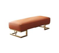 GTHTUHFD Banco De Almacenamiento Tapizado En Terciopelo De Lujo para Dormitorio Y Recibidor. Elegante Reposapiés Y Zapatero De Diseño Bruin. Taburete Versátil De 160 X 45 X,Orange-160 * 45 * 42cm
