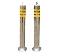 GTHTUHFD Barandillas De Aparcamiento, Postes De Aparcamiento para Gas O Coches, Paquete De 2 Bolardos De Aparcamiento De Hormigón En Acero Inoxidable, Conos De Seguridad, 80,Color-800x89mm/31.5x3.5in