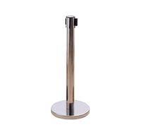 GTHTUHFD Barrera De Control De Multitudes con Postes De Acero Inoxidable Y Postes Retráctiles De 1,98 M (6,5 Pies). Postes para Filas De Espera, Cuerdas Y Postes De Control DSilver1 Pcs