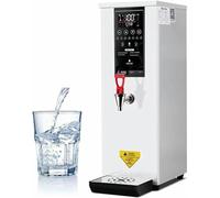 GTHTUHFD Caldera Dispensadora De Agua Caliente Comercial, Máquina De Acero Inoxidable para Hervir Agua Potable, Calentador De Agua para Preparar Café, Té, Café O Postres En,White