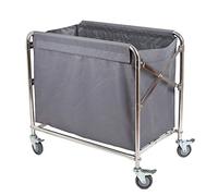 GTHTUHFD Carretillas De Mano Móviles para Almacenamiento, Carritos De Cocina, Carrito Plegable para Ropa Blanca, Carrito Clasificador De Lavandería para Hotel con Rueda De Freno,Grey-87X52X78Cm