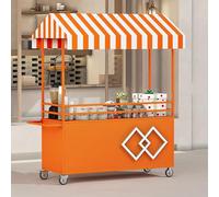 GTHTUHFD Carrito Móvil para Vendedores Ambulantes: Soporte Portátil para Eventos Al Aire Libre, Mercados Y Venta De Comida Callejera.,Orange-130x200cm/51.2x78.7in