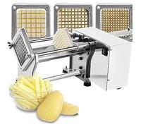 GTHTUHFD Cortadora Eléctrica Comercial De Patatas Fritas, Cortadora Eléctrica De Patatas Fritas De 60 W, Máquina De Acero Inoxidable para Cortar Patatas Fritas Y Verduras, para Restaur