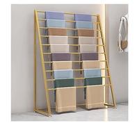 GTHTUHFD Estante De Pie para Bufandas De Gran Capacidad, Soporte De Exhibición Comercial De Metal De 10 Niveles para Papel De Regalo, Chales, Pañuelos para La Cabeza Y T,Gold Single Sided-L 60cm/23.6