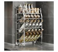 GTHTUHFD Estante Organizador De Especias De Acero Inoxidable con Bandeja De Goteo - Estante De Almacenamiento De Encimera De Varios Niveles para Cocina, Patas Antideslizante,4 Tier