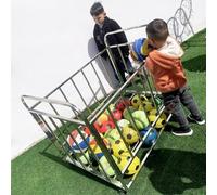 GTHTUHFD Esterilla De Yoga, Soporte para Pesas, Jaula para Pelotas, Carrito con Ruedas, Baloncesto, Ejercicios para Niños, Bate De Béisbol, Patinetes, Esterilla De Yoga,120x80x90cm