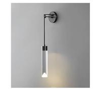 GTHTUHFD Lámpara De Pared Led Contemporánea De Latón Negro con 3 Colores, Aplique para Decoración De Dormitorio, Porche Y Hogar.,Black