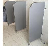 GTHTUHFD Mampara De Urinario De Aleación De Aluminio con Esquinas De Acero Inoxidable. Separador De Privacidad para Hombres, De Montaje En Suelo, para Baños Públicos. Soluci,2PCS