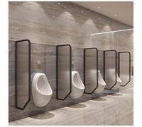 GTHTUHFD Mampara Divisoria De Pared para Urinarios - Pantalla De Privacidad De Vidrio Templado para Baños De Hombres, Ideal para Centros Comerciales Y Hoteles - Acabado Dora,Black-2 Pcs
