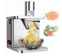 GTHTUHFD Máquina Comercial, Cortadora De Verduras Eléctrica, Rebanadora Y Trituradora Automática De Verduras, para Cortar En Cubos Patatas, Cebollas Y Zanahorias, Picadora De Verduras