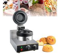 GTHTUHFD Máquina para Hacer Hamburguesas Y Gofres Redonda De 1300 W, Gofrera Eléctrica Comercial Y Máquina para Hacer Pasteles De Huevo con Bandeja De Goteo para Restaurantes O Pa