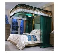 GTHTUHFD Mosquitera con Dosel De Estilo Europeo para Cama De Palacio, Cortina De Cama para Decoración De Dormitorio para Camas Individuales Y Dobles, con Soporte Metálico.,Green-2-150X200CM