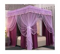GTHTUHFD Mosquitera con Dosel Morada para Cama - Cortinas De Malla Protectoras para Camas Individuales, Matrimoniales, Queen Y King - Decoración Elegante para El Dormitorio C
