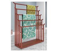 GTHTUHFD Organizador De Almacenamiento Comercial De Pie para Bufandas, Chales, Mantas, Toallas De Baño Y Telas, Moderno Estante De Exhibición De Metal De 5 Capas para S,Brown-L-120cm/47.2in