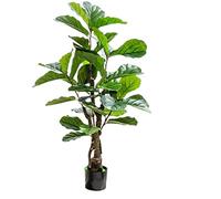 GTHTUHFD Plantas Artificiales De Interior, Bonsái Artificial, Ficus De Hoja De Violín Artificial, Planta Artificial para El Hogar, Empresa, Exposición, Decoración, Plan,One Color-120cm