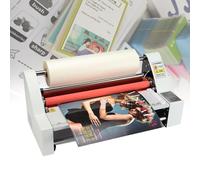 GTHTUHFD Plastificadora, Laminación En Frío Y En Caliente, Doble Cara, Temperatura Ajustable De 0 A 180 ℃, Pantalla Digital LCD, Ideal para Uso Escolar, De Oficina Y Comercia