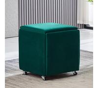 GTHTUHFD Sofá Modular Moderno 5 En 1 De Cuero con Ruedas Giratorias, Apilable, Tipo Cubo. Ideal como Sofá, Silla O Tocador para Sala De Estar O Dormitorio. Medidas: 45,7 X 4,Velvet4-18x18x19