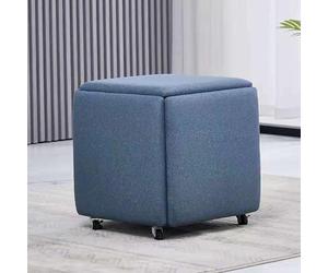 GTHTUHFD Sofá Modular Moderno 5 En 1 De Cuero con Ruedas Giratorias, Apilable, Tipo Cubo. Ideal como Sofá, Silla O Tocador para Sala De Estar O Dormitorio. Medidas: 45,7 X 4,Leather8-18x18x19