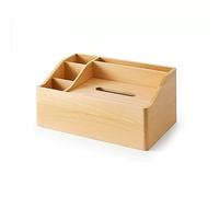 GTHTUHFD Soporte para Pañuelos De Coche, Caja De Almacenamiento De Pañuelos Multifuncional De Madera, Estante De Escritorio, Caja De Almacenamiento De Cosméticos con Control