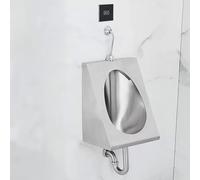 GTHTUHFD Urinario con Sensor De Pared, Urinario De Acero Inoxidable 304, Urinarios con Descarga para Hombres, Urinarios con Sistema Antisalpicaduras para Baños Públicos Come,Wall-Sensor D