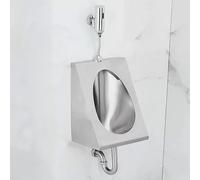GTHTUHFD Urinario con Sensor De Pared, Urinario De Acero Inoxidable 304, Urinarios con Descarga para Hombres, Urinarios con Sistema Antisalpicaduras para Baños Públicos Come,Wall-Sensor A
