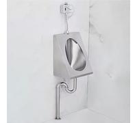 GTHTUHFD Urinario con Sensor De Pared, Urinario De Acero Inoxidable 304, Urinarios con Descarga para Hombres, Urinarios con Sistema Antisalpicaduras para Baños Públicos Come,Ground-Sensor B