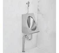 GTHTUHFD Urinario con Sensor De Pared, Urinario De Acero Inoxidable 304, Urinarios con Descarga para Hombres, Urinarios con Sistema Antisalpicaduras para Baños Públicos Come,Ground-Sensor A