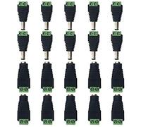 GTIWUNG 10 Pair Male Female DC Power Cable Jack Adapter Connector 12V, 2.1 * 5.5 mm Macho y Hembra DC Power Plug Jack Adaptadores para CCTV Interface/Monitor/Camera