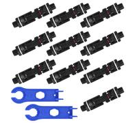 GTIWUNG 10 Pares Conector de Extremo de Panel Solar Fotovoltaico, Conector Macho Y Hembra de Placa, Accesorios de Energía Solar Y Eólica