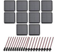 GTIWUNG 10 Piezas 2V 50X50mm Micro Mini Células de Panel Solar,Mini Placas Solares para Energía de Energía Solar,Hogar DIY,Proyectos Científicos-Juguetes-Cargador de Batería