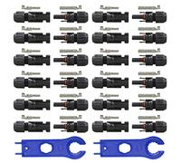 GTIWUNG 12 pares Solar Panel Cable Conector, Macho/Hembra Conector Impermeable Anillo de Sello Impermeable, Conectores de Cable Panel Solar