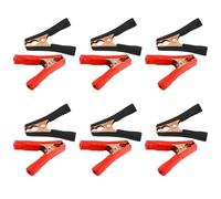 GTIWUNG 12 Pièces 100A Pinces Crocodiles de Batterie de Voiture de 90mm de Long, Pinces de Batterie Isolées 100A, Pince Voiture Batterie en Cuivre pour Bateau de Véhicule de Camion de Voiture
