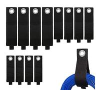 GTIWUNG 12Pcs Correas de Almacenamiento Resistentes, Correas de Cable Reutilizables Nylon Correas para Cable de Extensión Mangueras Cables Cuerdas Organizadores de Garaje, Sujetador de Gancho y Bucle