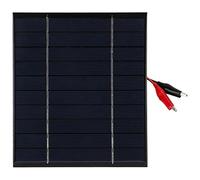 GTIWUNG 12V 2W 136 X 110mm Micro Mini Células de Panel Solar con Pinza de Cocodrilo, Mini Placas Solares para Energía de Energía Solar con Clip de Prueba, Hogar DIY, Proyectos Científicos