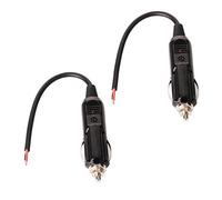 GTIWUNG 2 Piezas Cable Conector Macho para Mechero de Coche de 12 V-24 V a Cable de Conexión, Macho Enchufe Adaptador con luces LED, Desconexión Rápida, Fusible de Seguridad 10 A