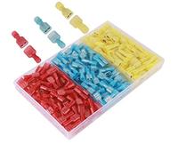 GTIWUNG 200Pcs Terminales de Crimpado, Terminal de Conector de Cable Completamente Aislado, Pala de Crimpado Macho & Hembra, Conectores Eléctricos, Terminales Faston, Conectores Macho de Espada