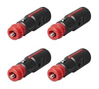 GTIWUNG 4 Piezas Mechero 12V Macho, Conector Macho para Mechero de Coche de 12V-24V, Encendedor de Cigarrillos Plug, Cigarette Lighter Socket Encendedor de Cigarillo, Rojo