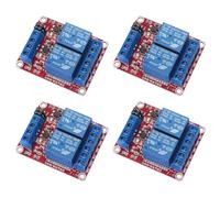 GTIWUNG 4 Piezas Módulo de Relé de 2 Canal 12V con Aislamiento Optoacoplador Relé de relé de expansión Alta y Baja con LED, 12V 2-Canal Modulo Relay Disparador de Nivel Bajo para PIC AVR DSP ARM MCU