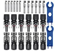 GTIWUNG 6 pares Solar Panel Cable Conector, Conector Solar Fotovoltaico, Macho/Hembra Conector Impermeable de Anillo de Sello Impermeable, Conectores de Cable de Panel Solar para Sistema Fotovoltaico