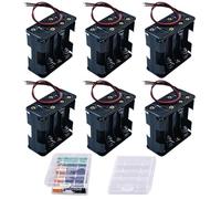 GTIWUNG 6 Piezas Caja de Batería Receptora de Doble Piso 8 x 1,5 V Portapilas para 8 Pilas, Soporte de Batería Compartimento de inserción de batería 8AA 12V, 2 Piezas Cajas de Almacenamiento