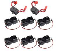 GTIWUNG Caja de Batería Receptora Soporte de Batería Compartimento de inserción de batería 4 AA, RC Coche Interruptor del Receptor con Conector JST, para HSP 1/8 1/10 RC Car Crawler Truck
