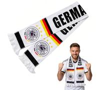 GTJEOI Bufanda de fútbol de Alemania, 145 x 17 cm, para hombre, mujer, niños, Alemania, con flecos, clásica bufanda de fútbol para estadio y fiesta de vista pública