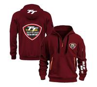 GTKRMXOB Sudaderas con Capucha para Hombre Chaquetas De Primavera Otoño I.s.l.e of M.a.n T..T Sudadera Media Cremallera Ropa Deportiva Abrigo Vestir Exteriores-JHS||s