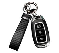 GTLM Kits para Llaveros Coche,Fibra de Carbono Llavero Cuero con Anilla D AntipéRdida,Práctico Accesorios Coche Llavero Coche (Negro)